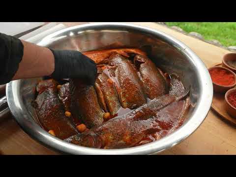 River Trout Baked In Salt Between Two Wild Fires