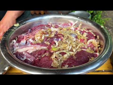 Butchering a Young Lamb for cooking Shawarma Grilled Meat