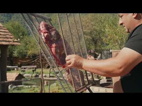 Roasting Giant Boneless BEEF LEG Stuffed with Chocolate