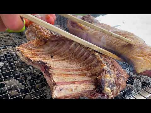 THE PERFECT WHOLE LAMB KEBAB CRISPY RIBS ON THE FIRE FOR