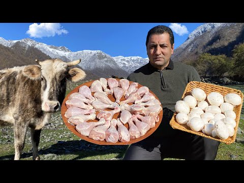 TASTY CRISPY CHICKEN WITH MUSHROOM SIMPLE GARLIC MUSHROOMS