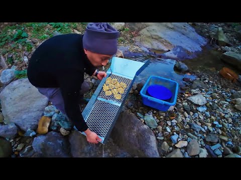 Derede Ve Nehirde Altın Eleme Yöntemi !! Gold Panning Finding