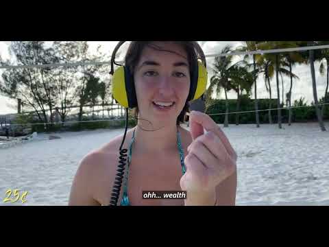 Beach Metal Detecting for lost Treasure (Bahamas)