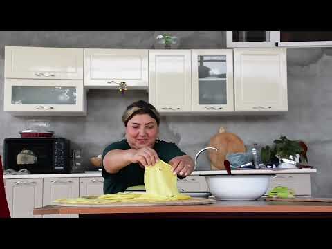 Azerbaijan Food Recipes Making Delicious Blinchik from