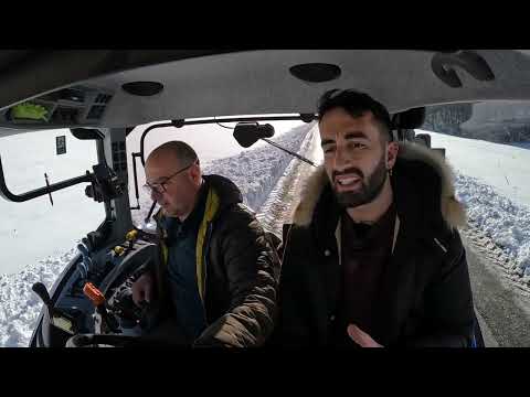 OPERAZIONE SGOMBERO NEVE TRATTORE NEW HOLLAND T