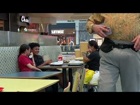 Fat Guy Farts In People Faces While They Eat
