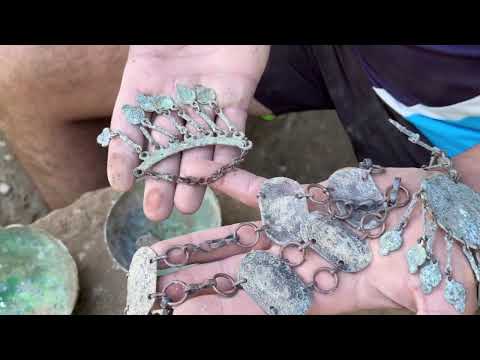 ( Great Treasure Hunt ) We Found a Huge Treasure In a Rock With a Metal Detector