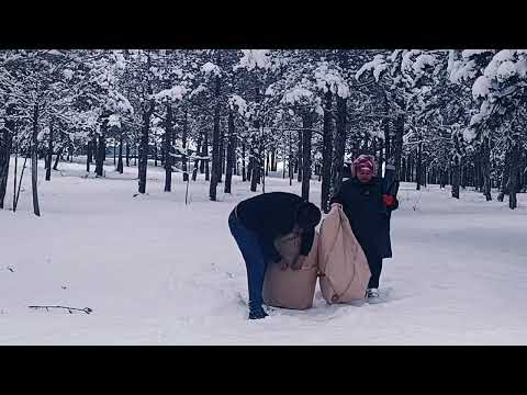 ŞİŞME ÇADIR DA KAR KAMPI Bizimailekampta